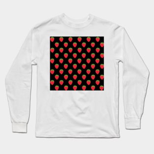 Wild Strawberries - Black Long Sleeve T-Shirt